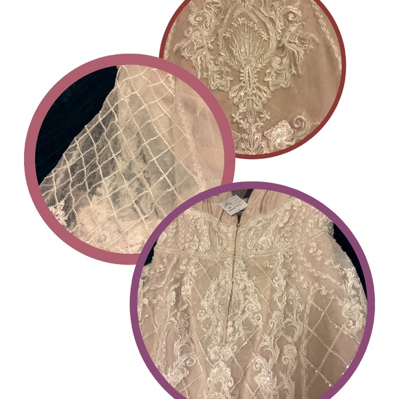 Oleg Cassini Size 18 Ivory Wedding Gown - Picture 4 of 9